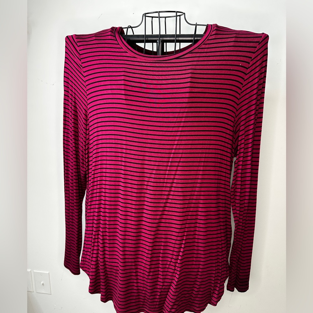 Striped red and black shirt